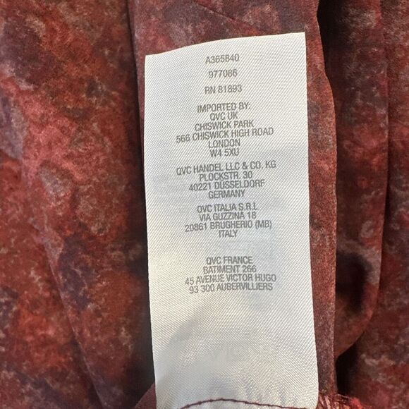 LOGO Lori Goldstein Stretch Woven Button Front Blouse Plus Size 2X Tunic Top - Picture 8 of 10